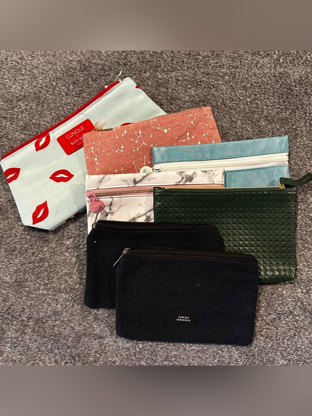 Bundle of 7 makeup bags